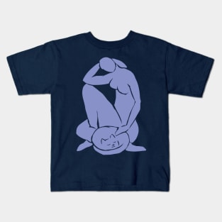 Woman petting cat - Matisse Style | Valentines Day Kids T-Shirt